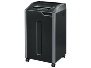 Trituradora Fellowes 425Ci de Corte Cruzado, Capacidad de 28 Hojas, Cesto de 30 Galones, Color Negro