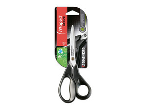 Tijera Maped Advanced Green de 6", Multiusos, Color Negro.