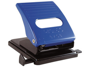 Perforadora AZOR Pegaso 3708, 2 Orificios, Distancia de 7 y 8cm. Color Azul.