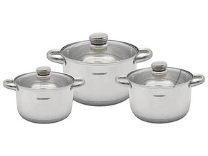 Set Ollas Queen Sense de 6 piezas con tamaños de 22, 24 y 26 cm AI SOA026-00