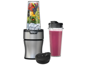 Licuadora Ninja Nutri Blender Plus BN300 de 1000W, 2 Vasos de 710ml. Color Gris.