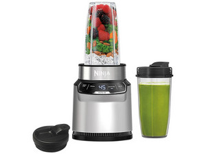 Licuadora Ninja Nutri Blender Pro BN401 de 1000W, 2 Vasos de 24 Oz, Auto IQ. Color Plata.