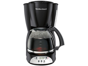 Cafetera Hamilton Beach modelo 49465RG, programable, capacidad para 12 tazas.