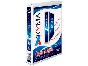 Carpeta de Vinil Kyma CPKCBHD-100-BCA, Tamaño Carta, Aro tipo D, hasta 200 hojas. Color Blanco.
