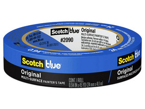 Cinta Masking, Scotch Blue, Para Pintura 2090, 24 mm x 54.8 m, 1 Pieza.