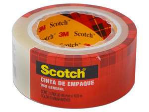 Cinta 3M 301T Transparente, Para Empaque, 48mmx100m, 1 pieza.