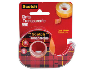Cinta Scoth 3M 550 de 19mm x 30m, con Despachador.