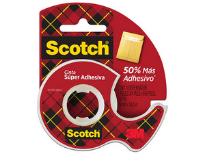 Cinta 3M Scotch Súper Adhesiva en Dispensador, 19 mm x 16.5 m