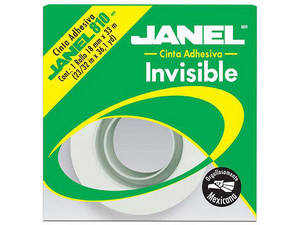 Cinta Adhesiva Janel, transparente, 18mm x 33m, 1 Pieza.