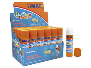 Lápiz Adhesivo MAE, 
20 gramos, 
Caja con 24 Piezas.