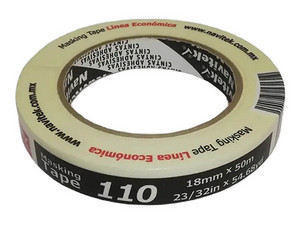 Cinta Navitek Masking Tape 110, 18mm x 50m, 1 Pieza, Color Blanco.