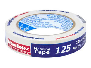 Cinta Navitek Masking Tape, 24mm x 50m, 1 Pieza, Color Blanco.