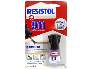 Pegamento instantáneo de brocha Resistol 911, 5g, 1 Pieza.