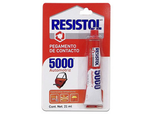 Pegamento de contacto Resistol 5000, para uso automotriz, 21 ml.