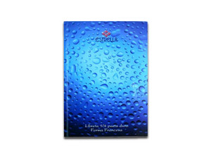 Cuaderno Estrella de Cuadro Chico, Forma Francesa, Pasta Dura, 96 Hojas, Color Azul.