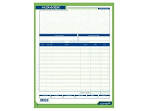 Block Estrella Póliza Cheque Carta (Modelo 0139) contiene 25 juegos de hojas originales y copias, tamaño carta (21.6 x 27.9 cm), ideales para registrar transacciones financieras. 
