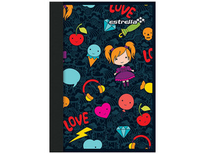 Libreta Estrella Notas 1/8 #5, raya, 100 hojas.