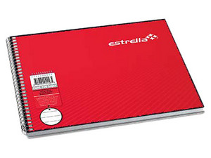 Cuaderno Estrella Italiana, Doble raya, con 100 Hojas.