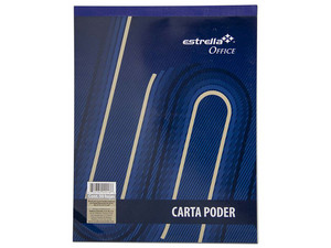Block Estrella Carta Poder con 50 Hojas. Tamaño 215 x 275 mm, Peso del Papel 60 g/m. Color Multicolor.