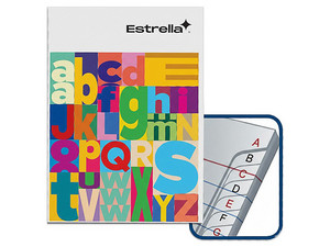 Libreta Francesa Rayada Estrella 212, Con Índice, 192 Hojas, Color Azul.
