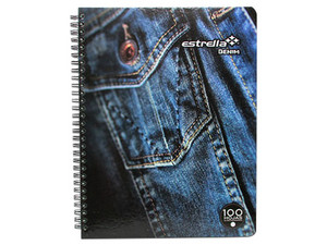 Cuaderno Estrella Profesional, doble wire c5, 100 Hojas.
