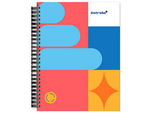 Libreta Profesional Estrella 6584 de Pasta Dura Raya de 100 hojas.