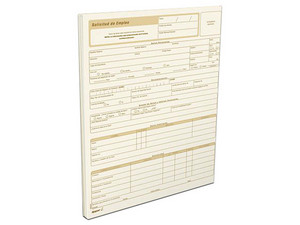 Block de Solicitud de Empleo Rayter 08SOEM de Formato A4, 25 hojas. Color Blanco.