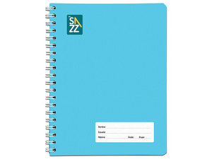 Cuaderno Profesional SAZZ 93323 Doble Aro, Raya, 100 hojas. Unicolor.
