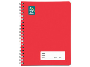 Cuaderno Profesional SAZZ 93325 Doble Aro, Cuadro Chico C5, 100 hojas. Unicolor.