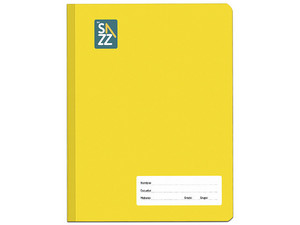 Cuaderno Profesional SAZZ 93330 Cosido, Pasta Dura, Cuadro Grande C7, 100 hojas. Unicolor.