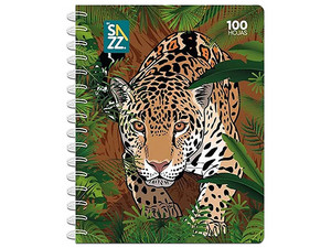 Cuaderno Profesional SAZZ 93777 Doble Aro, Cuadro Chico C5, 100 hojas. Diseños Surtidos.