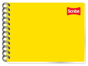 Cuaderno Scribe Clásico, Tamaño Italiano, Doble Espiral, Doble Raya, 100 hojas.