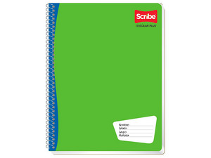 El Cuaderno Profesional Scribe Escolar Raya Espiral Doble 200 Hojas (Modelo 2530) está compuesto por 200 hojas de papel bond rayado, ideales para notas y apuntes. Su encuadernación en espiral doble facilita su uso y durabilidad.