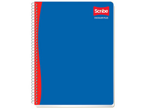 Cuaderno Profesional Scribe Escolar C7, Espiral Doble, Formato Cuadro Grande, 200 hojas.