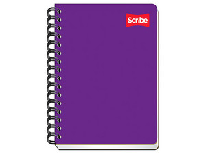 Cuaderno Scribe Profesional de Cuadro Grande, 100 Hojas, Color Morado.
