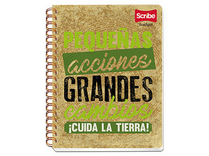 Cuaderno Scribe Espiral Doble Profesional Ecológico, 100 hojas, 24P.