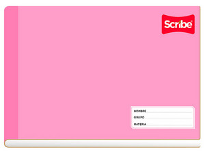 Cuaderno Scribe Clásico, Tamaño Italiano, Pasta semi rígida, 100 hojas, Color Blanco.