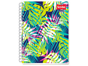 Cuaderno Profesional Scribe Tipo Raya, Espiral Doble, Diseño Natural, 200 hojas.