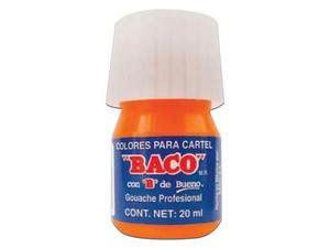 Pintura Para Cartel Baco de 20ml, 10 piezas, Color Naranja.