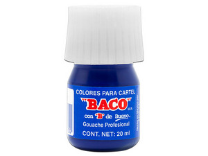 Pintura BACO para cartel de 20ml Color Azul Ultramar, paquete con 10.