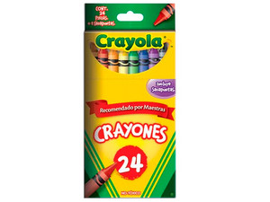 Crayones Crayola, Colores Surtidos, Paquete con 24 piezas.