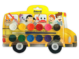 Pinturas Acuarela Pelikan Escolar, 12 colores.