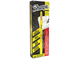 Marcador de Cera Sharpie 2229131, Caja con 12 Piezas. Color Amarillo.