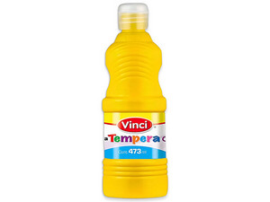 Pintura Témpera Vinci en color amarillo limón viene en presentación de 473 ml, ideal para proyectos artísticos y manualidades.