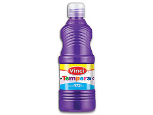 Pintura Témpera Vinci en color violeta viene en presentación de 473 ml, ideal para proyectos artísticos y manualidades.