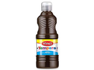 Pintura Témpera Vinci en color café viene en presentación de 473 ml, ideal para proyectos artísticos y manualidades.