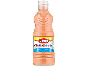 Pintura Témpera Vinci en color rojo carne imitación viene en presentación de 473 ml, ideal para proyectos artísticos y manualidades.