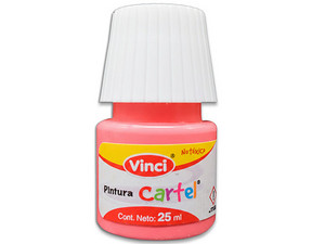 Pintura Vinci para cartel, color rosa mexicano, 20 ml.