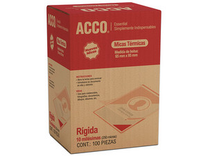 Mica Térmica ACCO P7258 de 10 Milésimas, Tamaño de 6.5 cm x 9.5 cm, Caja con 100 Piezas.