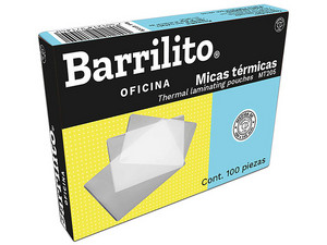 Micas Térmicas Barrilito de 8 Milésimas, 100 x145 mm, Forma Rigida, Caja con 100 Piezas